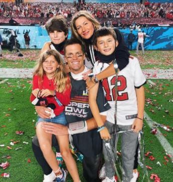 Benjamin Brady with his family.